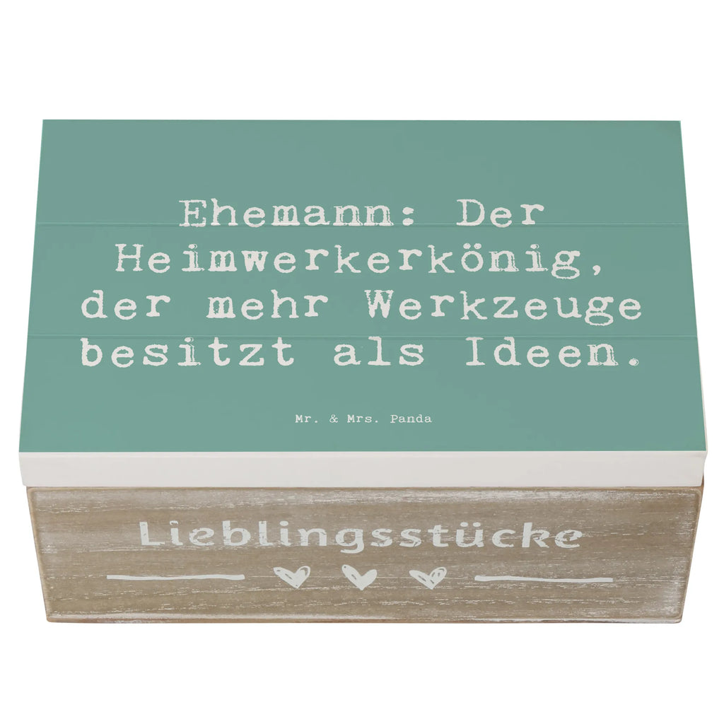 Holzkiste Spruch Ehemann Heimwerker Holzkiste, Kiste, Schatzkiste, Truhe, Schatulle, XXL, Erinnerungsbox, Erinnerungskiste, Dekokiste, Aufbewahrungsbox, Geschenkbox, Geschenkdose, Familie, Vatertag, Muttertag, Bruder, Schwester, Mama, Papa, Oma, Opa