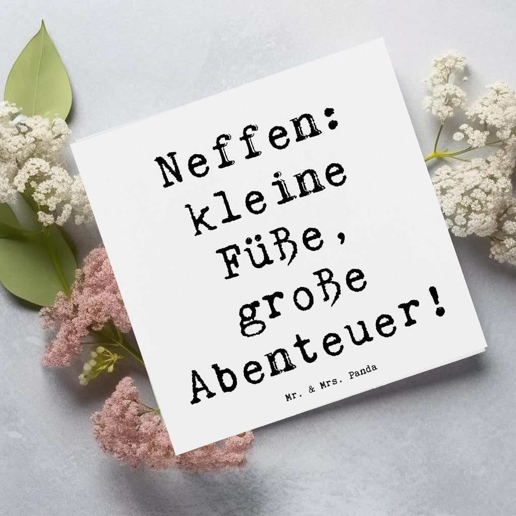 Deluxe Karte Spruch Neffe Abenteuer Karte, Grußkarte, Klappkarte, Einladungskarte, Glückwunschkarte, Hochzeitskarte, Geburtstagskarte, Hochwertige Grußkarte, Hochwertige Klappkarte, Familie, Vatertag, Muttertag, Bruder, Schwester, Mama, Papa, Oma, Opa