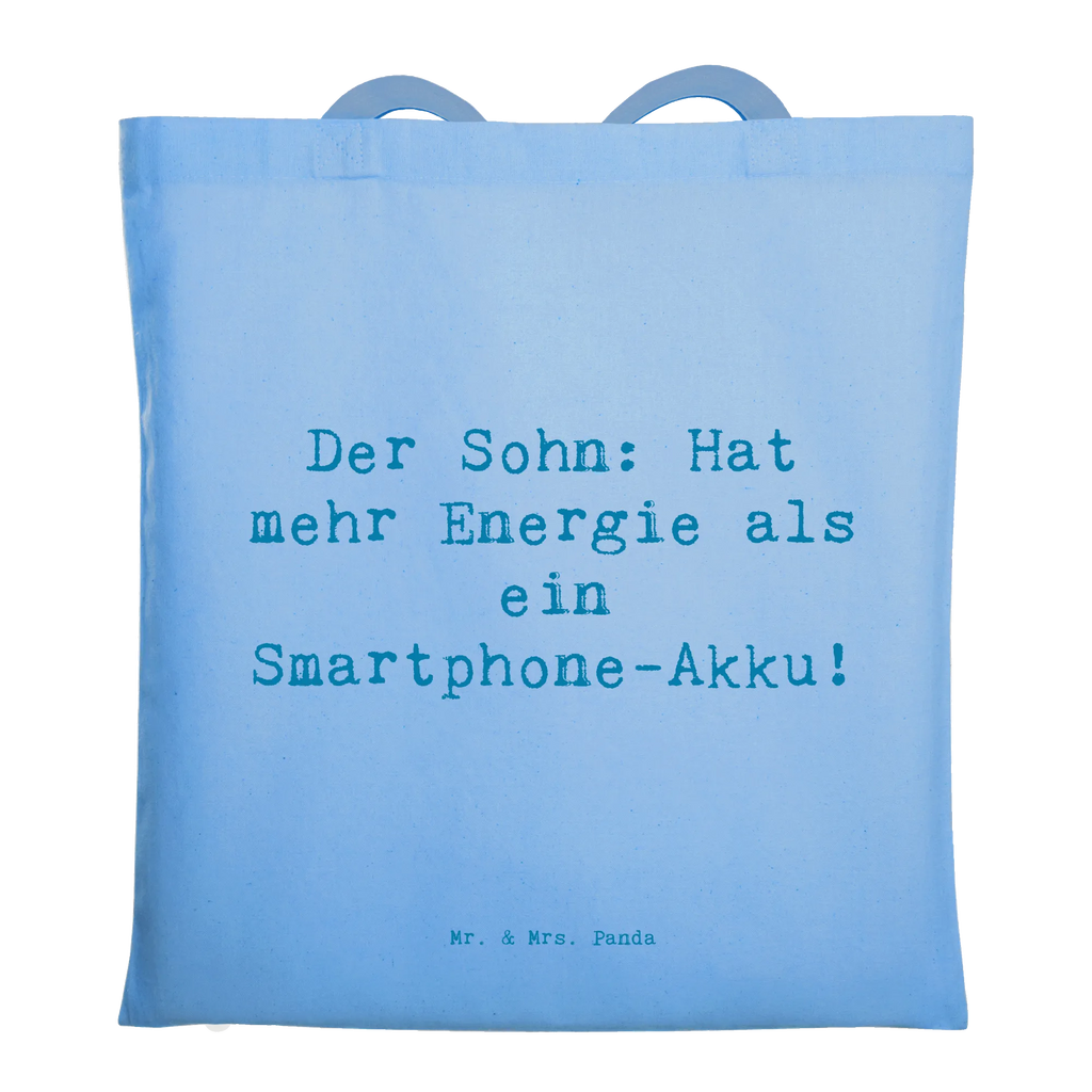 Tragetasche Spruch Energie Sohn Beuteltasche, Beutel, Einkaufstasche, Jutebeutel, Stoffbeutel, Tasche, Shopper, Umhängetasche, Strandtasche, Schultertasche, Stofftasche, Tragetasche, Badetasche, Jutetasche, Einkaufstüte, Laptoptasche, Familie, Vatertag, Muttertag, Bruder, Schwester, Mama, Papa, Oma, Opa