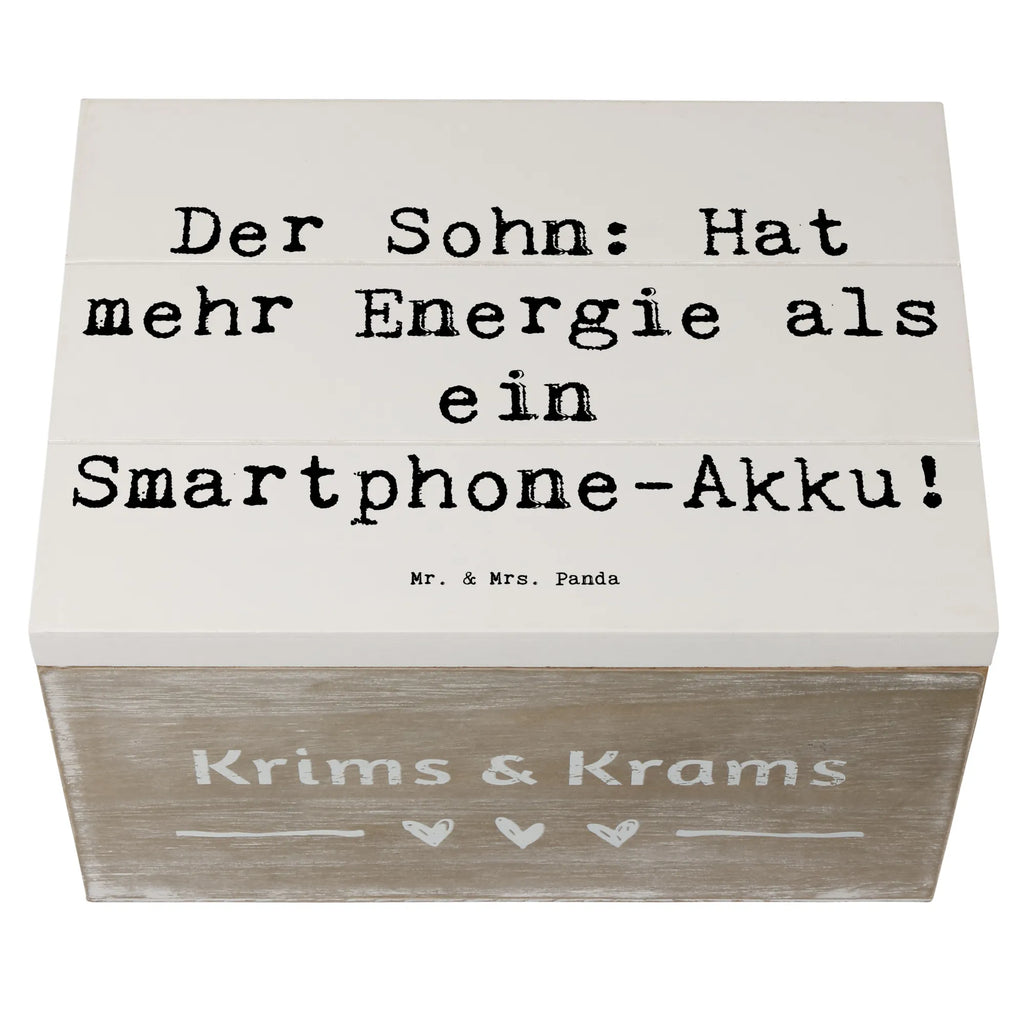 Holzkiste Spruch Energie Sohn Holzkiste, Kiste, Schatzkiste, Truhe, Schatulle, XXL, Erinnerungsbox, Erinnerungskiste, Dekokiste, Aufbewahrungsbox, Geschenkbox, Geschenkdose, Familie, Vatertag, Muttertag, Bruder, Schwester, Mama, Papa, Oma, Opa