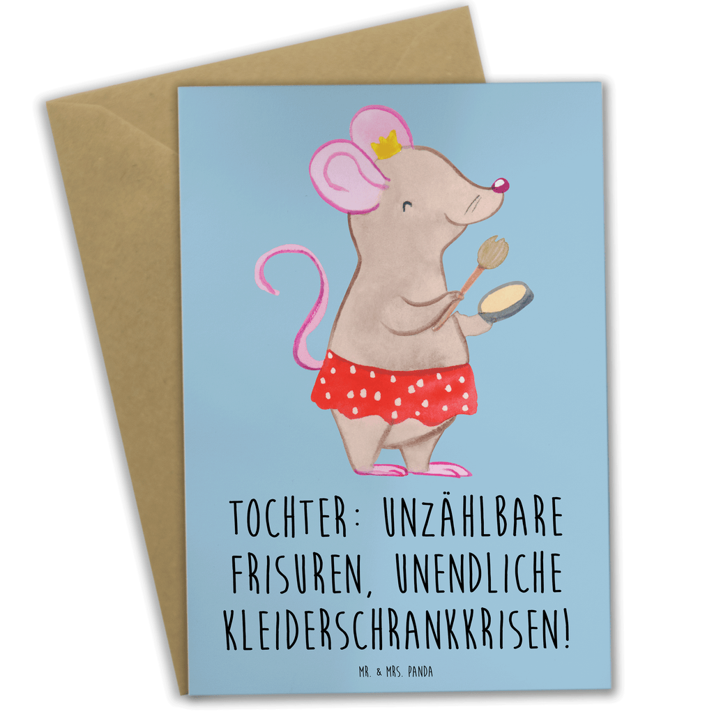 Grußkarte Tochter Mode Grußkarte, Klappkarte, Einladungskarte, Glückwunschkarte, Hochzeitskarte, Geburtstagskarte, Karte, Ansichtskarten, Familie, Vatertag, Muttertag, Bruder, Schwester, Mama, Papa, Oma, Opa