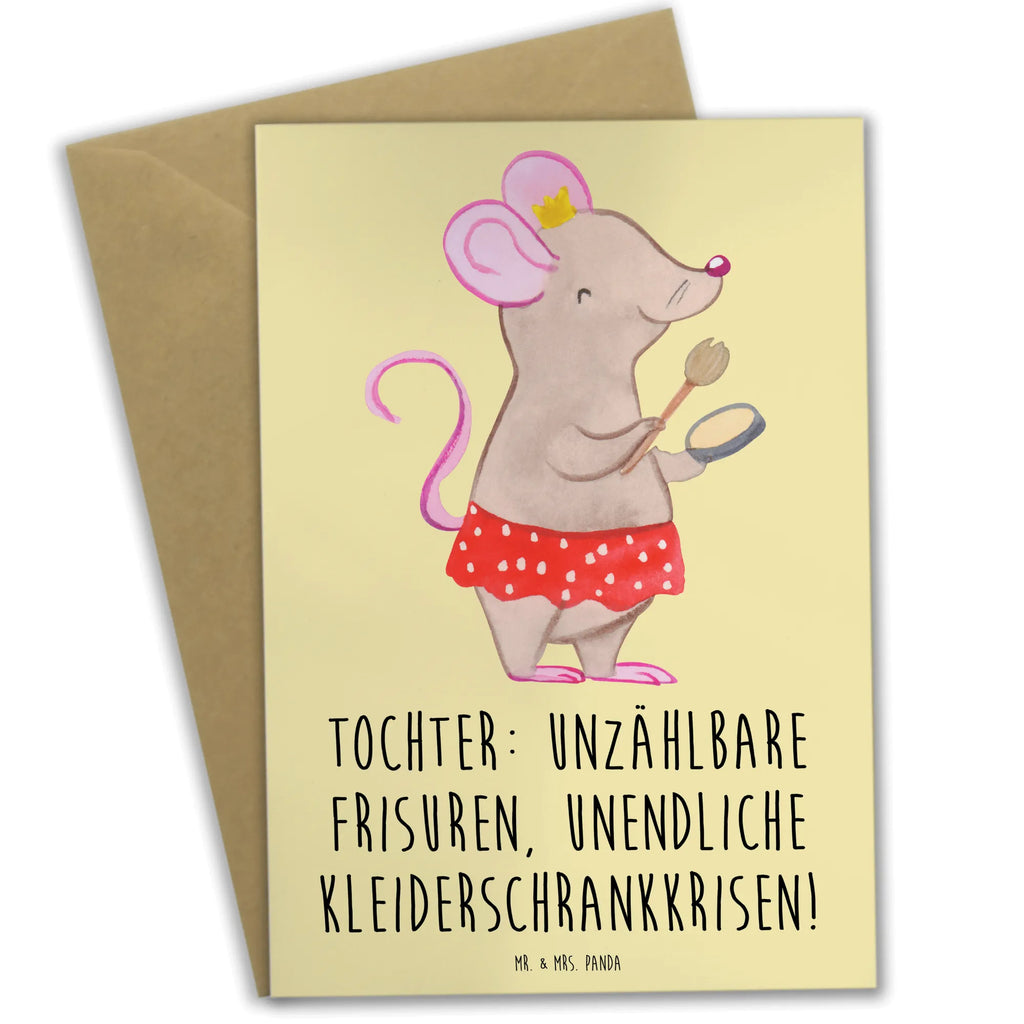 Grußkarte Tochter Mode Grußkarte, Klappkarte, Einladungskarte, Glückwunschkarte, Hochzeitskarte, Geburtstagskarte, Karte, Ansichtskarten, Familie, Vatertag, Muttertag, Bruder, Schwester, Mama, Papa, Oma, Opa