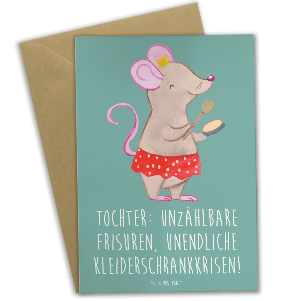 Grußkarte Tochter Mode Grußkarte, Klappkarte, Einladungskarte, Glückwunschkarte, Hochzeitskarte, Geburtstagskarte, Karte, Ansichtskarten, Familie, Vatertag, Muttertag, Bruder, Schwester, Mama, Papa, Oma, Opa