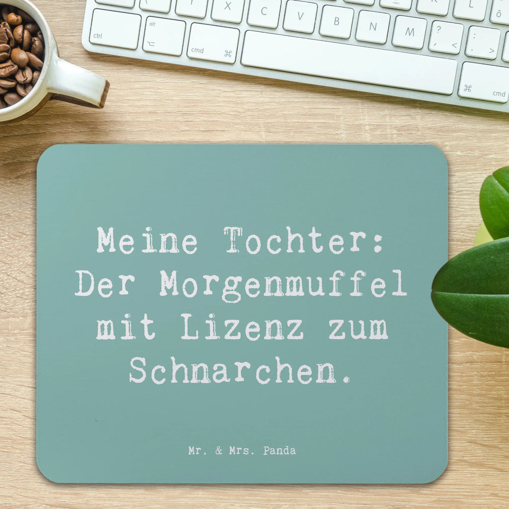 Mauspad Spruch Tochter Morgenmuffel Mousepad, Computer zubehör, Büroausstattung, PC Zubehör, Arbeitszimmer, Mauspad, Einzigartiges Mauspad, Designer Mauspad, Mausunterlage, Mauspad Büro, Familie, Vatertag, Muttertag, Bruder, Schwester, Mama, Papa, Oma, Opa