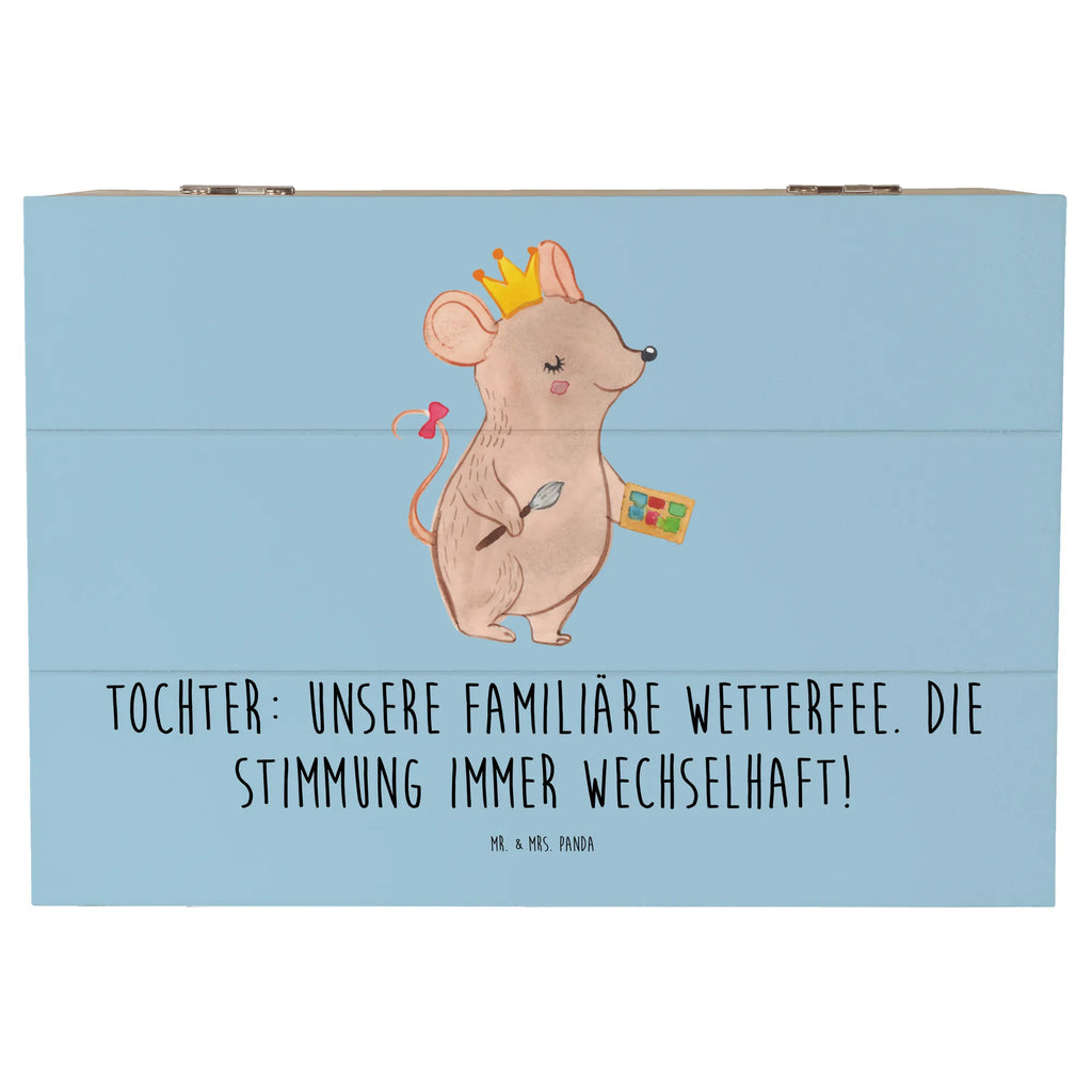 Holzkiste Tochter Wetterfee Holzkiste, Kiste, Schatzkiste, Truhe, Schatulle, XXL, Erinnerungsbox, Erinnerungskiste, Dekokiste, Aufbewahrungsbox, Geschenkbox, Geschenkdose, Familie, Vatertag, Muttertag, Bruder, Schwester, Mama, Papa, Oma, Opa