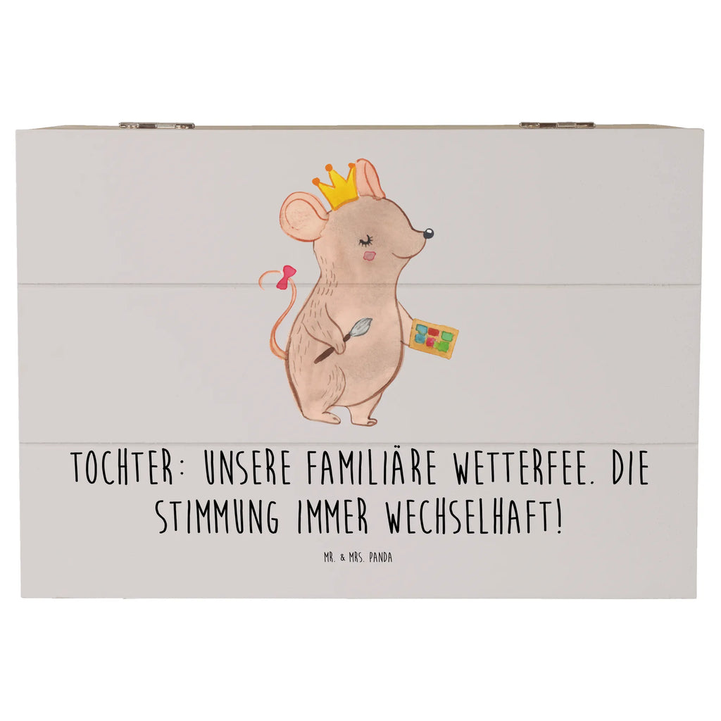 Holzkiste Tochter Wetterfee Holzkiste, Kiste, Schatzkiste, Truhe, Schatulle, XXL, Erinnerungsbox, Erinnerungskiste, Dekokiste, Aufbewahrungsbox, Geschenkbox, Geschenkdose, Familie, Vatertag, Muttertag, Bruder, Schwester, Mama, Papa, Oma, Opa