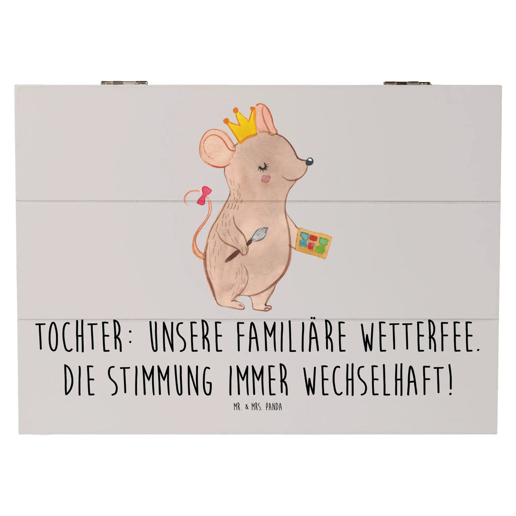 Holzkiste Tochter Wetterfee Holzkiste, Kiste, Schatzkiste, Truhe, Schatulle, XXL, Erinnerungsbox, Erinnerungskiste, Dekokiste, Aufbewahrungsbox, Geschenkbox, Geschenkdose, Familie, Vatertag, Muttertag, Bruder, Schwester, Mama, Papa, Oma, Opa