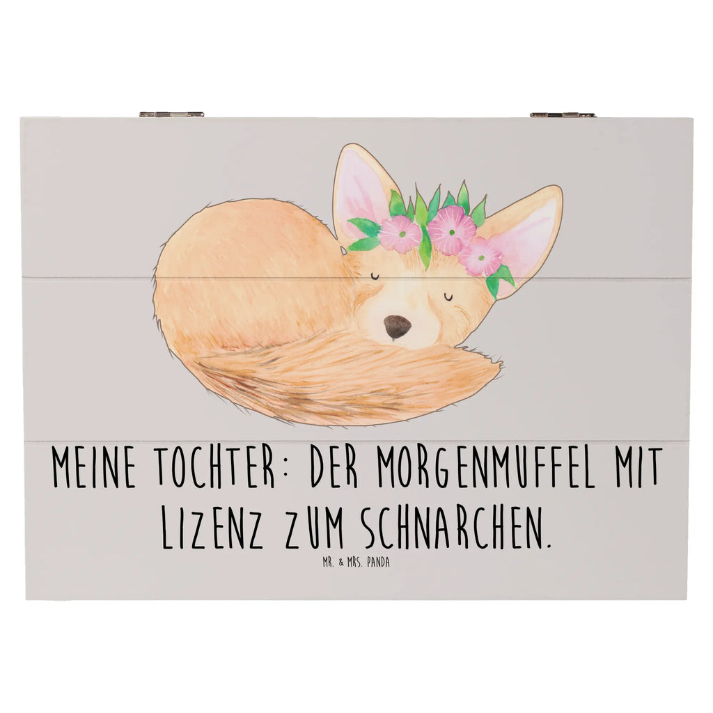 Holzkiste Tochter Morgenmuffel Holzkiste, Kiste, Schatzkiste, Truhe, Schatulle, XXL, Erinnerungsbox, Erinnerungskiste, Dekokiste, Aufbewahrungsbox, Geschenkbox, Geschenkdose, Familie, Vatertag, Muttertag, Bruder, Schwester, Mama, Papa, Oma, Opa