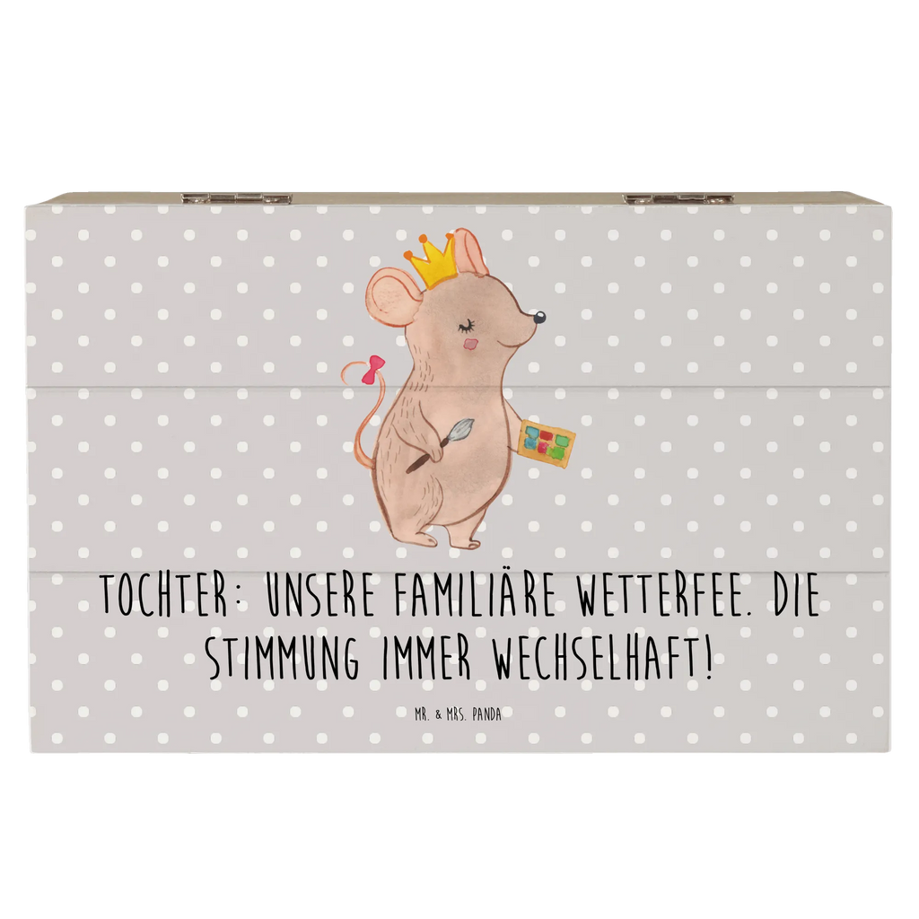 Holzkiste Tochter Wetterfee Holzkiste, Kiste, Schatzkiste, Truhe, Schatulle, XXL, Erinnerungsbox, Erinnerungskiste, Dekokiste, Aufbewahrungsbox, Geschenkbox, Geschenkdose, Familie, Vatertag, Muttertag, Bruder, Schwester, Mama, Papa, Oma, Opa