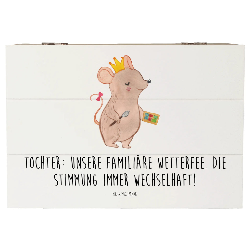 Holzkiste Tochter Wetterfee Holzkiste, Kiste, Schatzkiste, Truhe, Schatulle, XXL, Erinnerungsbox, Erinnerungskiste, Dekokiste, Aufbewahrungsbox, Geschenkbox, Geschenkdose, Familie, Vatertag, Muttertag, Bruder, Schwester, Mama, Papa, Oma, Opa