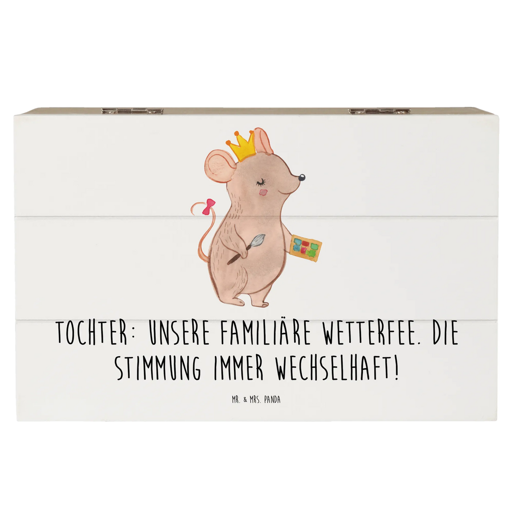 Holzkiste Tochter Wetterfee Holzkiste, Kiste, Schatzkiste, Truhe, Schatulle, XXL, Erinnerungsbox, Erinnerungskiste, Dekokiste, Aufbewahrungsbox, Geschenkbox, Geschenkdose, Familie, Vatertag, Muttertag, Bruder, Schwester, Mama, Papa, Oma, Opa