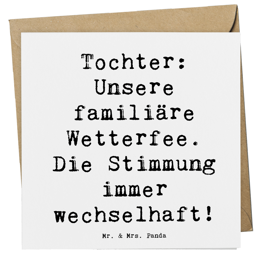 Deluxe Karte Spruch Tochter Wetterfee Karte, Grußkarte, Klappkarte, Einladungskarte, Glückwunschkarte, Hochzeitskarte, Geburtstagskarte, Hochwertige Grußkarte, Hochwertige Klappkarte, Familie, Vatertag, Muttertag, Bruder, Schwester, Mama, Papa, Oma, Opa