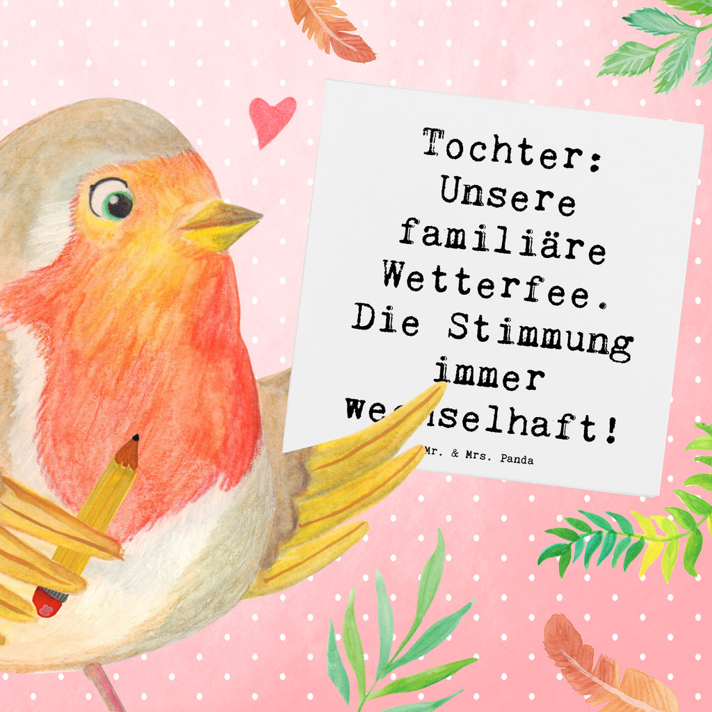 Deluxe Karte Spruch Tochter Wetterfee Karte, Grußkarte, Klappkarte, Einladungskarte, Glückwunschkarte, Hochzeitskarte, Geburtstagskarte, Hochwertige Grußkarte, Hochwertige Klappkarte, Familie, Vatertag, Muttertag, Bruder, Schwester, Mama, Papa, Oma, Opa