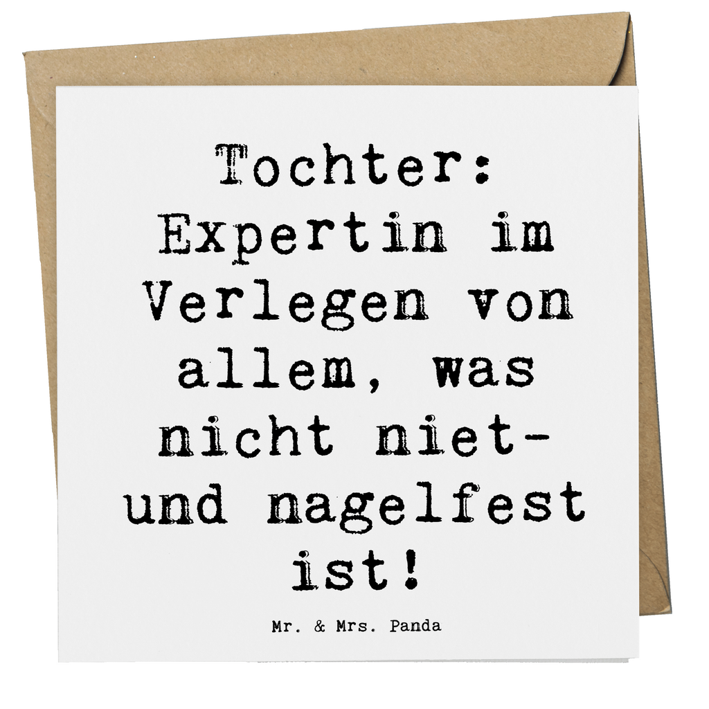 Deluxe Karte Spruch Tochter Expertin Karte, Grußkarte, Klappkarte, Einladungskarte, Glückwunschkarte, Hochzeitskarte, Geburtstagskarte, Hochwertige Grußkarte, Hochwertige Klappkarte, Familie, Vatertag, Muttertag, Bruder, Schwester, Mama, Papa, Oma, Opa