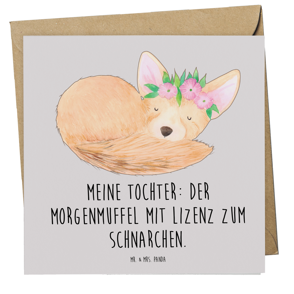 Deluxe Karte Tochter Morgenmuffel Karte, Grußkarte, Klappkarte, Einladungskarte, Glückwunschkarte, Hochzeitskarte, Geburtstagskarte, Hochwertige Grußkarte, Hochwertige Klappkarte, Familie, Vatertag, Muttertag, Bruder, Schwester, Mama, Papa, Oma, Opa