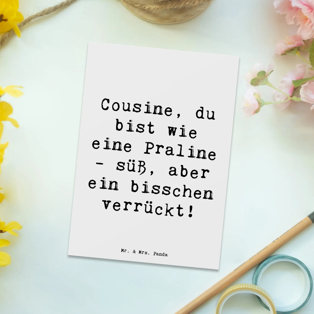 Postkarte Spruch Cousine Praline Postkarte, Karte, Geschenkkarte, Grußkarte, Einladung, Ansichtskarte, Geburtstagskarte, Einladungskarte, Dankeskarte, Ansichtskarten, Einladung Geburtstag, Einladungskarten Geburtstag, Familie, Vatertag, Muttertag, Bruder, Schwester, Mama, Papa, Oma, Opa