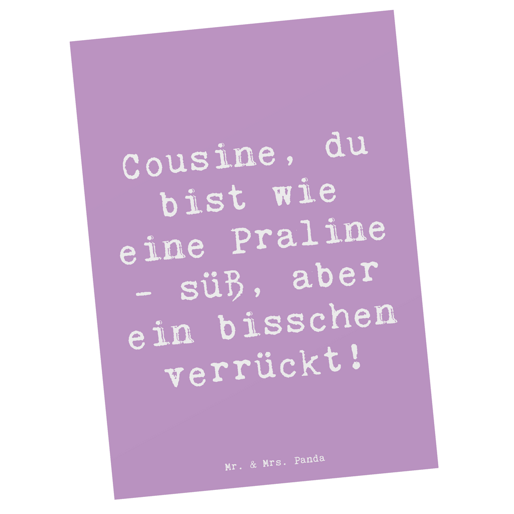 Postkarte Spruch Cousine Praline Postkarte, Karte, Geschenkkarte, Grußkarte, Einladung, Ansichtskarte, Geburtstagskarte, Einladungskarte, Dankeskarte, Ansichtskarten, Einladung Geburtstag, Einladungskarten Geburtstag, Familie, Vatertag, Muttertag, Bruder, Schwester, Mama, Papa, Oma, Opa