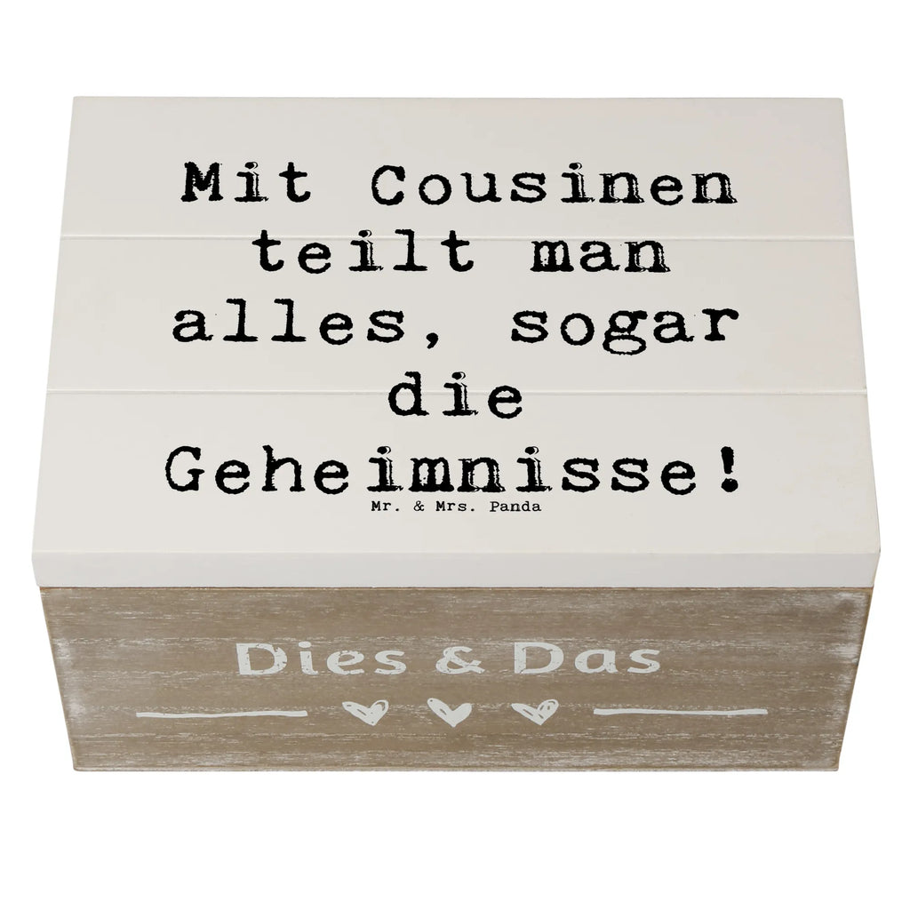 Holzkiste Spruch Cousine Geheimnisse Holzkiste, Kiste, Schatzkiste, Truhe, Schatulle, XXL, Erinnerungsbox, Erinnerungskiste, Dekokiste, Aufbewahrungsbox, Geschenkbox, Geschenkdose, Familie, Vatertag, Muttertag, Bruder, Schwester, Mama, Papa, Oma, Opa