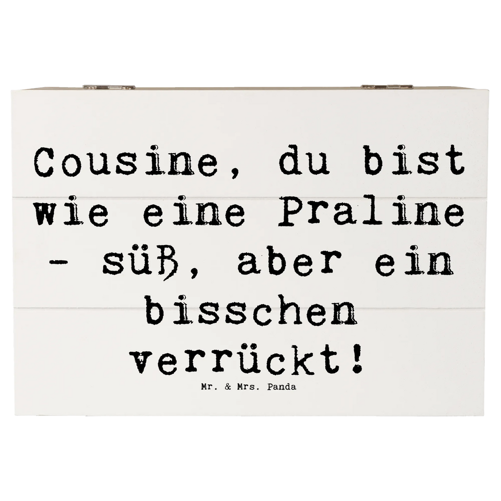 Holzkiste Spruch Cousine Praline Holzkiste, Kiste, Schatzkiste, Truhe, Schatulle, XXL, Erinnerungsbox, Erinnerungskiste, Dekokiste, Aufbewahrungsbox, Geschenkbox, Geschenkdose, Familie, Vatertag, Muttertag, Bruder, Schwester, Mama, Papa, Oma, Opa