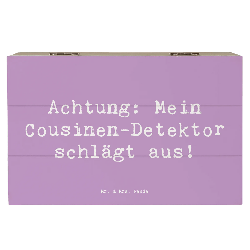 Holzkiste Spruch Cousinen-Detektor Holzkiste, Kiste, Schatzkiste, Truhe, Schatulle, XXL, Erinnerungsbox, Erinnerungskiste, Dekokiste, Aufbewahrungsbox, Geschenkbox, Geschenkdose, Familie, Vatertag, Muttertag, Bruder, Schwester, Mama, Papa, Oma, Opa