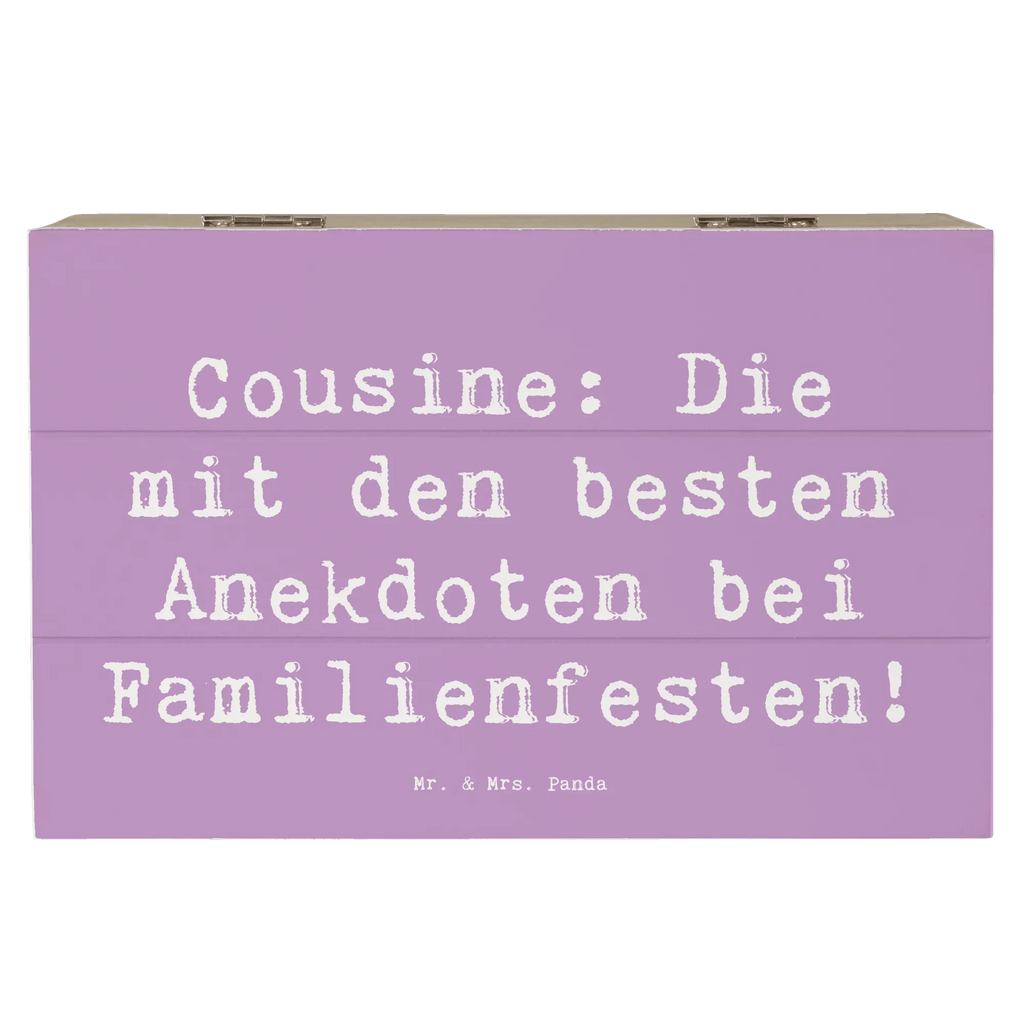 Holzkiste Spruch Cousine Anekdoten Holzkiste, Kiste, Schatzkiste, Truhe, Schatulle, XXL, Erinnerungsbox, Erinnerungskiste, Dekokiste, Aufbewahrungsbox, Geschenkbox, Geschenkdose, Familie, Vatertag, Muttertag, Bruder, Schwester, Mama, Papa, Oma, Opa