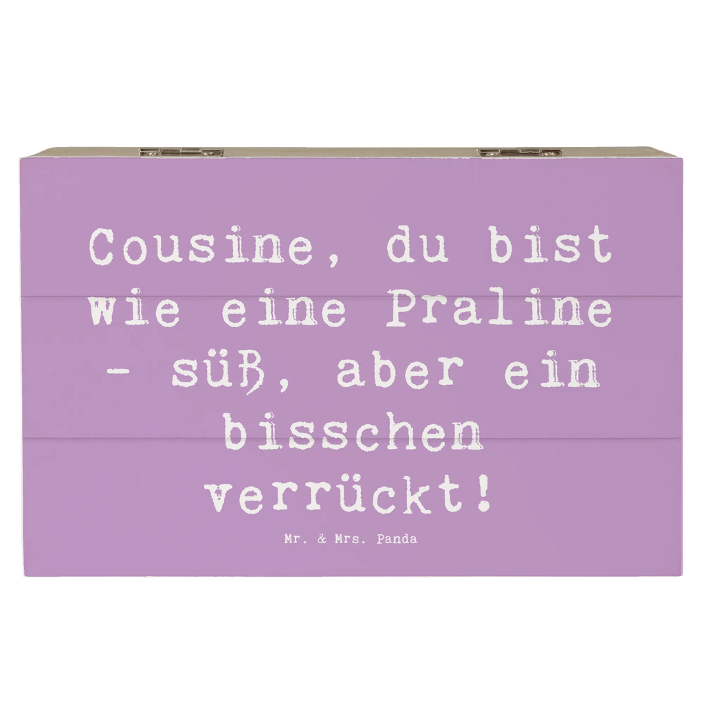 Holzkiste Spruch Cousine Praline Holzkiste, Kiste, Schatzkiste, Truhe, Schatulle, XXL, Erinnerungsbox, Erinnerungskiste, Dekokiste, Aufbewahrungsbox, Geschenkbox, Geschenkdose, Familie, Vatertag, Muttertag, Bruder, Schwester, Mama, Papa, Oma, Opa