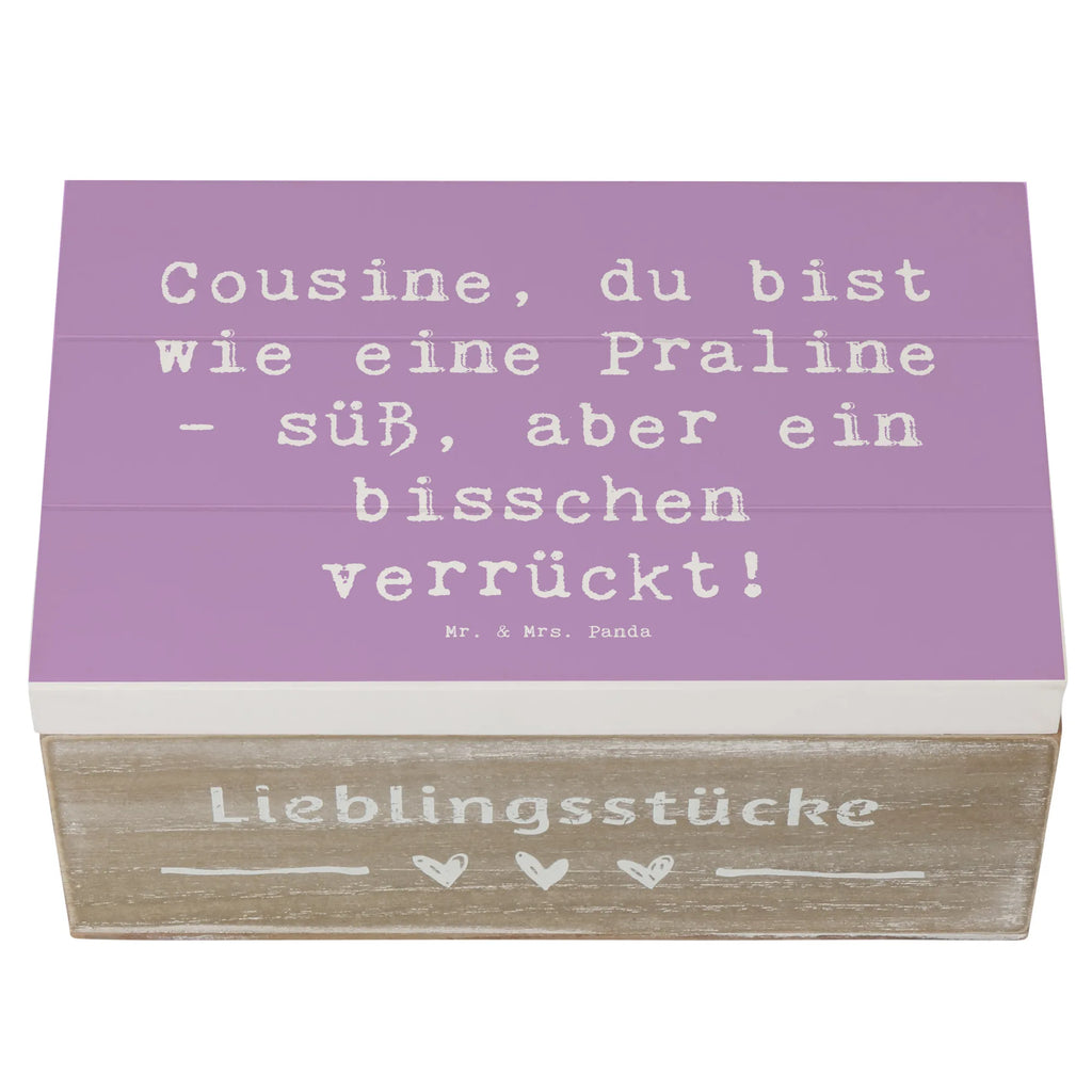 Holzkiste Spruch Cousine Praline Holzkiste, Kiste, Schatzkiste, Truhe, Schatulle, XXL, Erinnerungsbox, Erinnerungskiste, Dekokiste, Aufbewahrungsbox, Geschenkbox, Geschenkdose, Familie, Vatertag, Muttertag, Bruder, Schwester, Mama, Papa, Oma, Opa