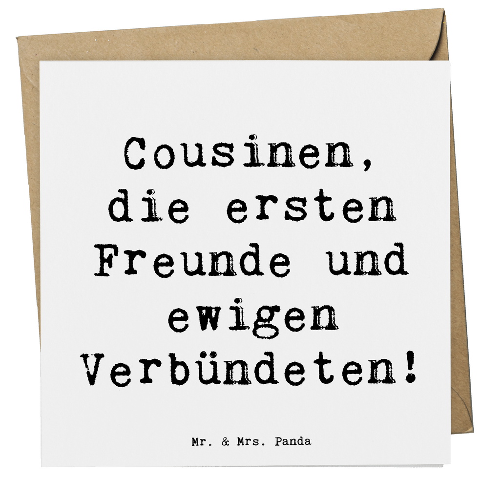 Deluxe Karte Spruch Cousine Freunde Karte, Grußkarte, Klappkarte, Einladungskarte, Glückwunschkarte, Hochzeitskarte, Geburtstagskarte, Hochwertige Grußkarte, Hochwertige Klappkarte, Familie, Vatertag, Muttertag, Bruder, Schwester, Mama, Papa, Oma, Opa