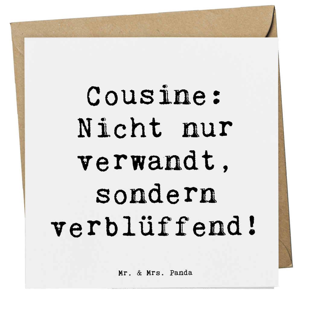 Deluxe Karte Spruch Cousine Wunder Karte, Grußkarte, Klappkarte, Einladungskarte, Glückwunschkarte, Hochzeitskarte, Geburtstagskarte, Hochwertige Grußkarte, Hochwertige Klappkarte, Familie, Vatertag, Muttertag, Bruder, Schwester, Mama, Papa, Oma, Opa