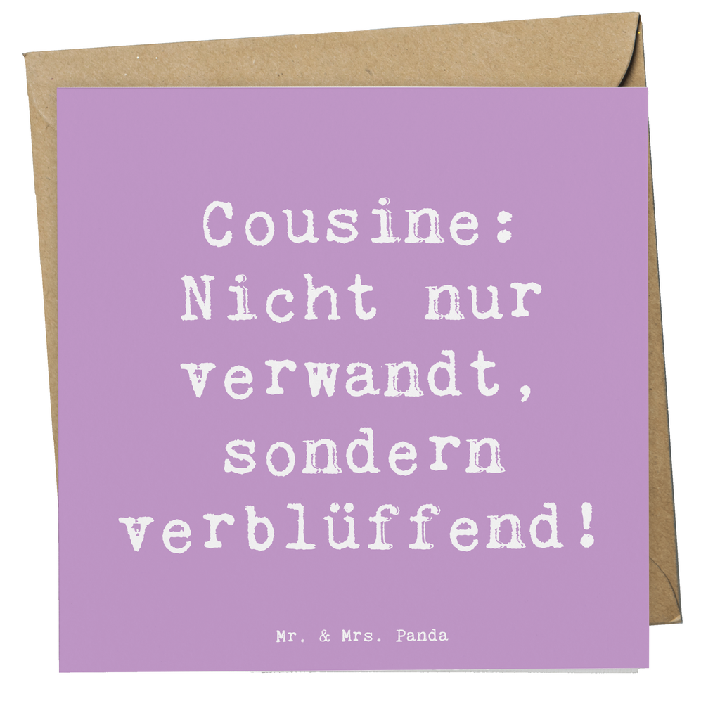 Deluxe Karte Spruch Cousine Wunder Karte, Grußkarte, Klappkarte, Einladungskarte, Glückwunschkarte, Hochzeitskarte, Geburtstagskarte, Hochwertige Grußkarte, Hochwertige Klappkarte, Familie, Vatertag, Muttertag, Bruder, Schwester, Mama, Papa, Oma, Opa