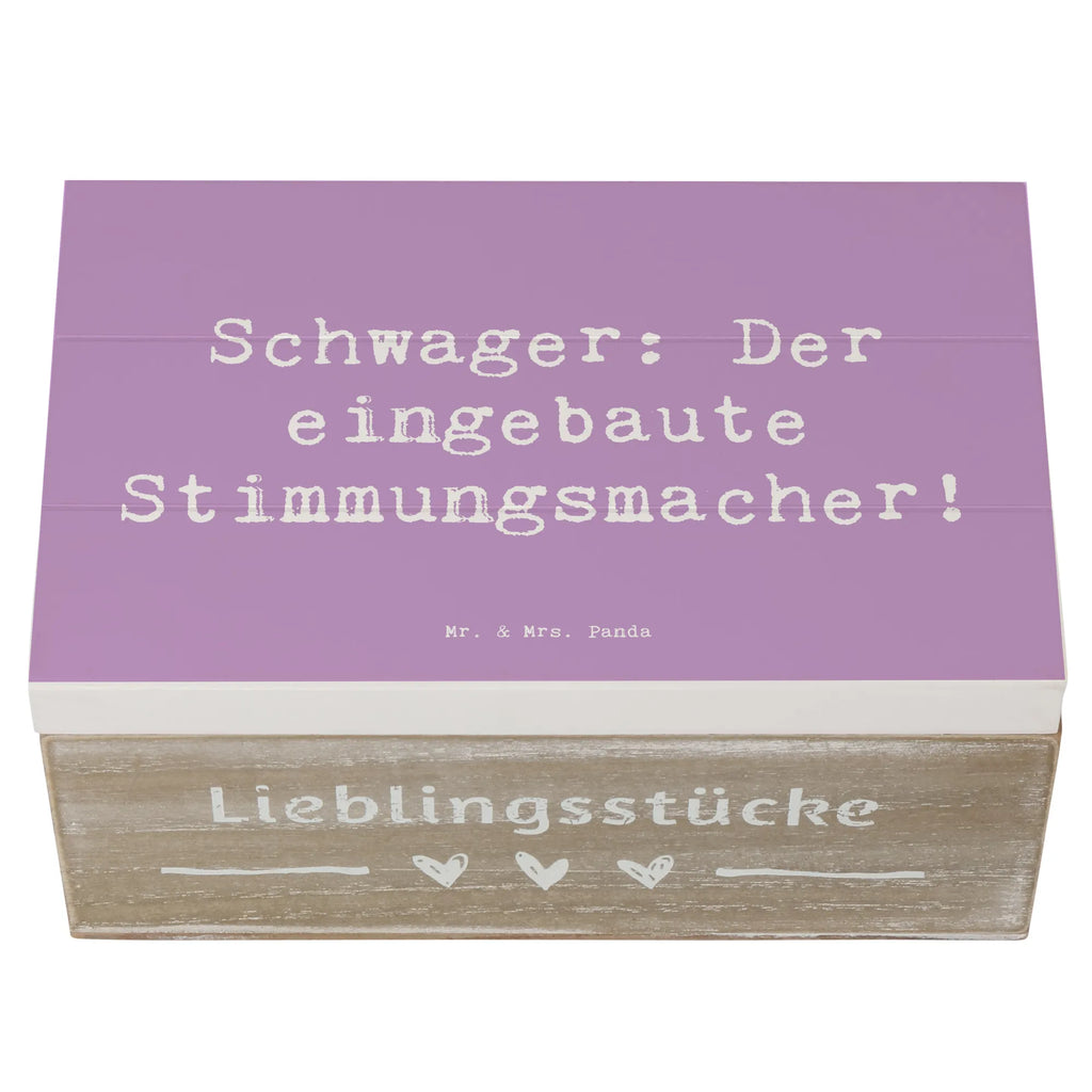 Holzkiste Spruch Schwager: Der eingebaute Stimmungsmacher! Holzkiste, Kiste, Schatzkiste, Truhe, Schatulle, XXL, Erinnerungsbox, Erinnerungskiste, Dekokiste, Aufbewahrungsbox, Geschenkbox, Geschenkdose, Familie, Vatertag, Muttertag, Bruder, Schwester, Mama, Papa, Oma, Opa