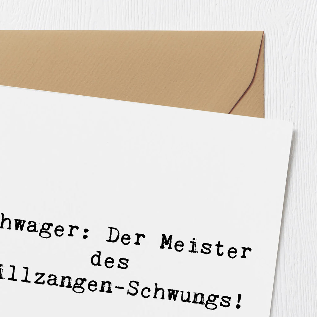 Deluxe Karte Spruch Schwager Grillmeister Karte, Grußkarte, Klappkarte, Einladungskarte, Glückwunschkarte, Hochzeitskarte, Geburtstagskarte, Hochwertige Grußkarte, Hochwertige Klappkarte, Familie, Vatertag, Muttertag, Bruder, Schwester, Mama, Papa, Oma, Opa