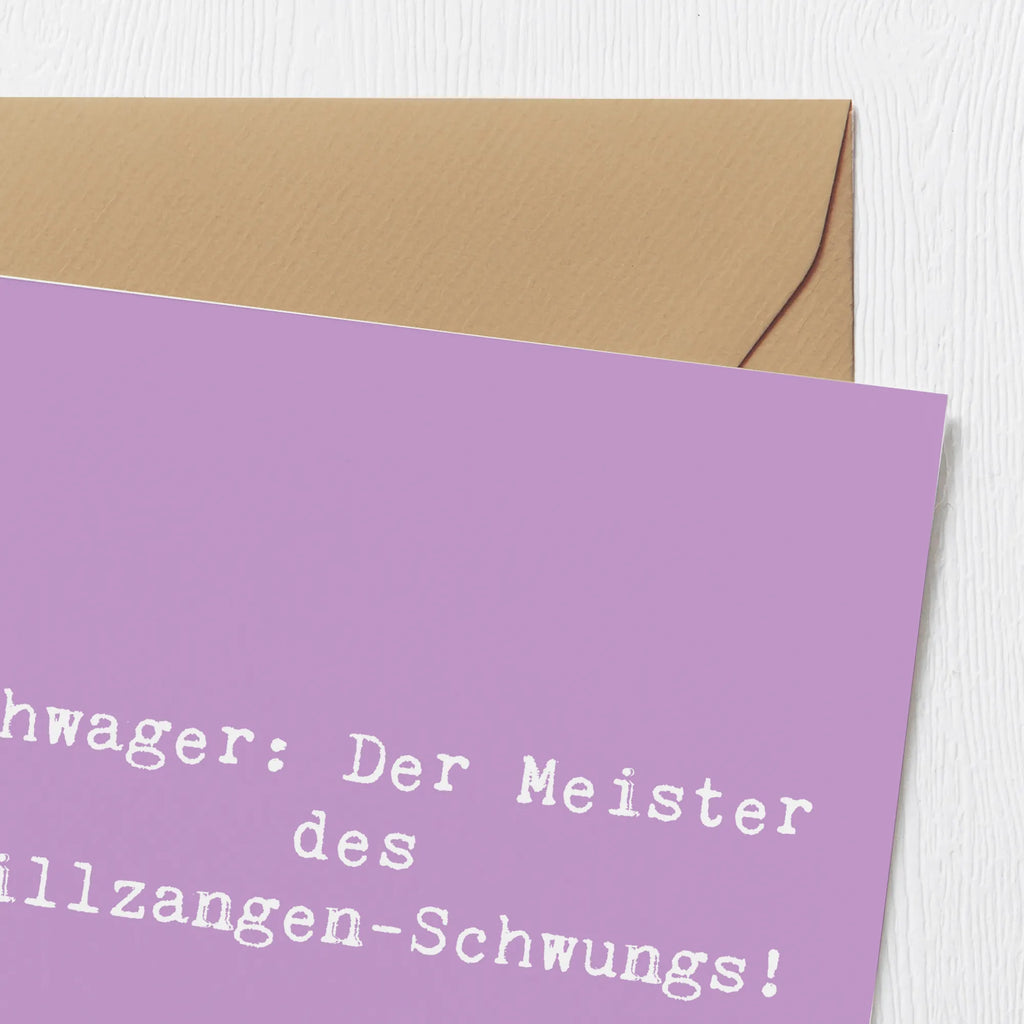 Deluxe Karte Spruch Schwager Grillmeister Karte, Grußkarte, Klappkarte, Einladungskarte, Glückwunschkarte, Hochzeitskarte, Geburtstagskarte, Hochwertige Grußkarte, Hochwertige Klappkarte, Familie, Vatertag, Muttertag, Bruder, Schwester, Mama, Papa, Oma, Opa