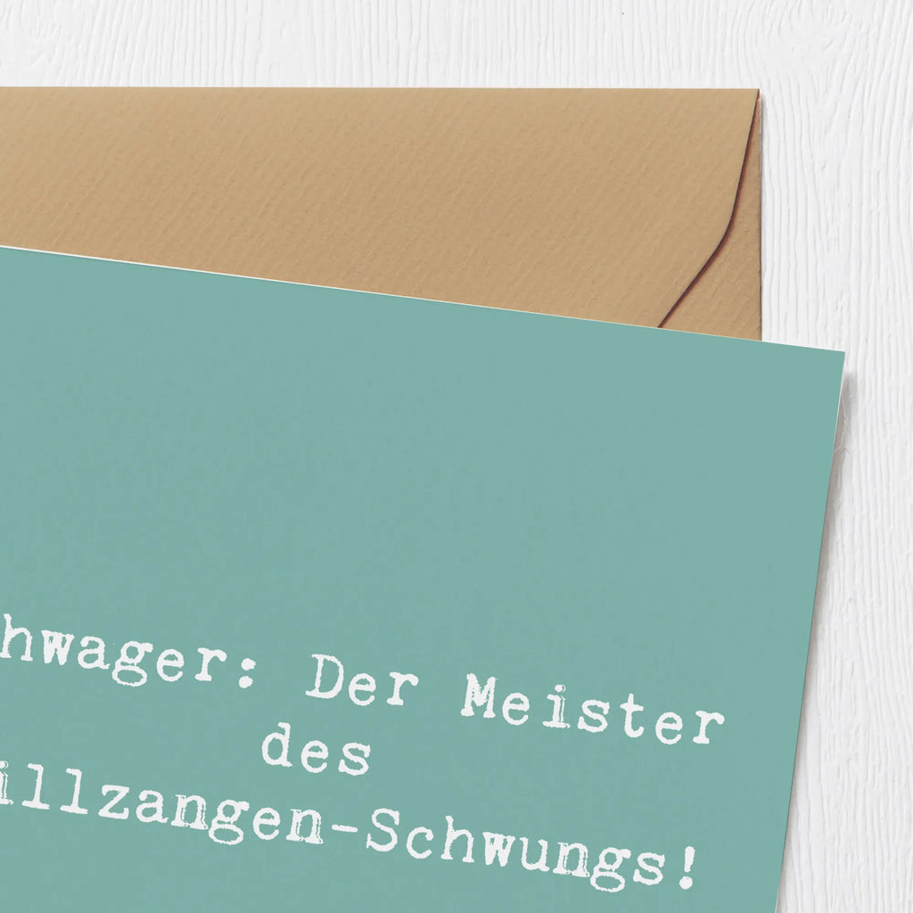 Deluxe Karte Spruch Schwager Grillmeister Karte, Grußkarte, Klappkarte, Einladungskarte, Glückwunschkarte, Hochzeitskarte, Geburtstagskarte, Hochwertige Grußkarte, Hochwertige Klappkarte, Familie, Vatertag, Muttertag, Bruder, Schwester, Mama, Papa, Oma, Opa