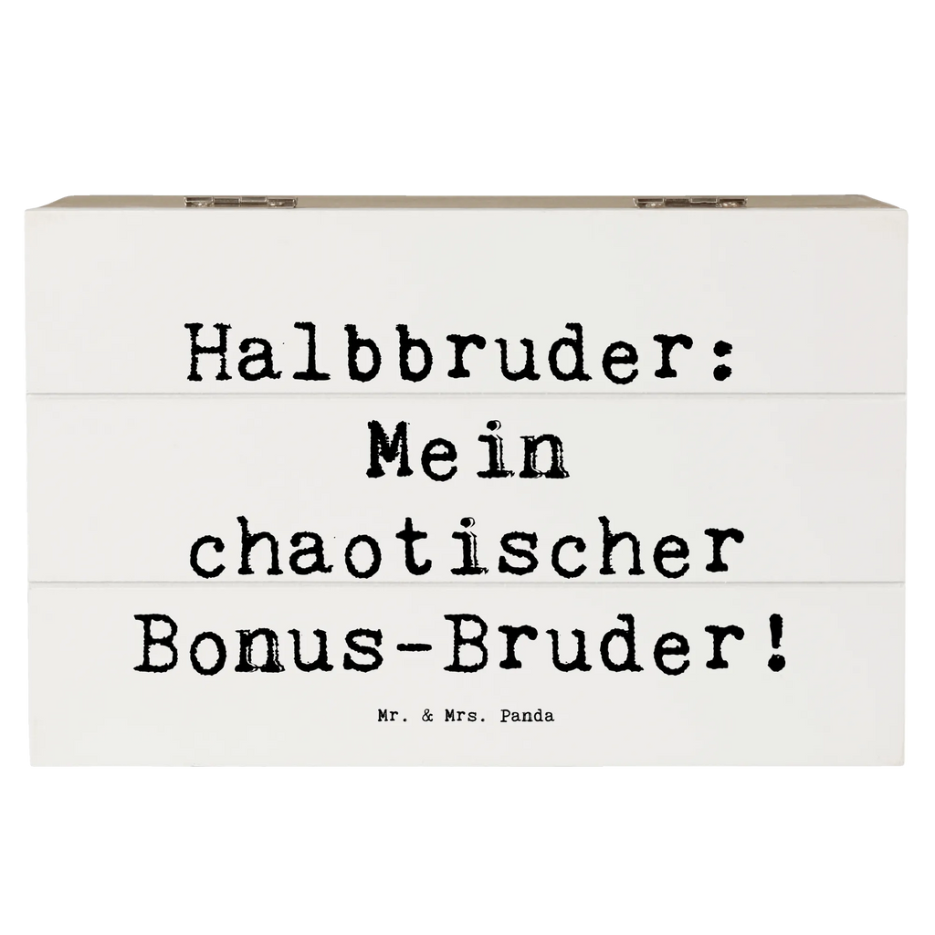 Holzkiste Spruch Halbbruder Chaos Holzkiste, Kiste, Schatzkiste, Truhe, Schatulle, XXL, Erinnerungsbox, Erinnerungskiste, Dekokiste, Aufbewahrungsbox, Geschenkbox, Geschenkdose, Familie, Vatertag, Muttertag, Bruder, Schwester, Mama, Papa, Oma, Opa