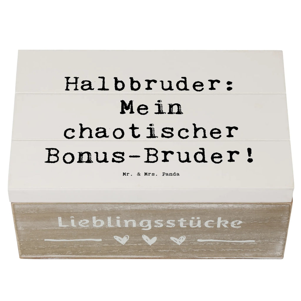 Holzkiste Spruch Halbbruder Chaos Holzkiste, Kiste, Schatzkiste, Truhe, Schatulle, XXL, Erinnerungsbox, Erinnerungskiste, Dekokiste, Aufbewahrungsbox, Geschenkbox, Geschenkdose, Familie, Vatertag, Muttertag, Bruder, Schwester, Mama, Papa, Oma, Opa