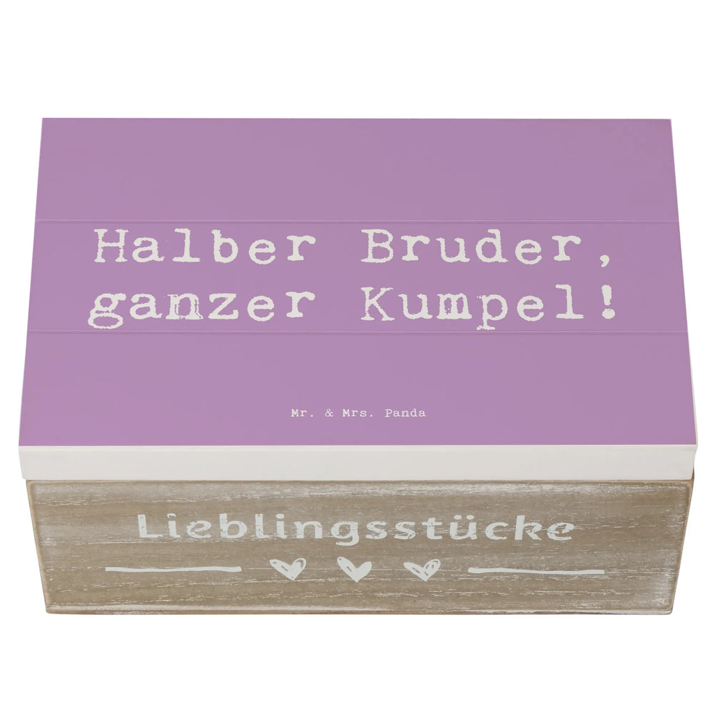 Holzkiste Spruch Halbbruder Kumpel Holzkiste, Kiste, Schatzkiste, Truhe, Schatulle, XXL, Erinnerungsbox, Erinnerungskiste, Dekokiste, Aufbewahrungsbox, Geschenkbox, Geschenkdose, Familie, Vatertag, Muttertag, Bruder, Schwester, Mama, Papa, Oma, Opa