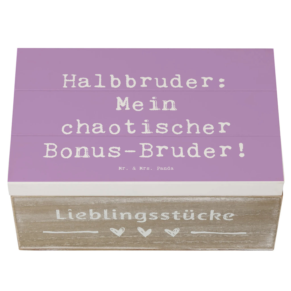 Holzkiste Spruch Halbbruder Chaos Holzkiste, Kiste, Schatzkiste, Truhe, Schatulle, XXL, Erinnerungsbox, Erinnerungskiste, Dekokiste, Aufbewahrungsbox, Geschenkbox, Geschenkdose, Familie, Vatertag, Muttertag, Bruder, Schwester, Mama, Papa, Oma, Opa