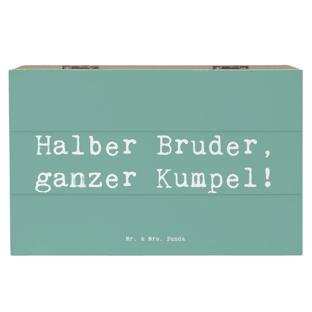 Holzkiste Spruch Halbbruder Kumpel Holzkiste, Kiste, Schatzkiste, Truhe, Schatulle, XXL, Erinnerungsbox, Erinnerungskiste, Dekokiste, Aufbewahrungsbox, Geschenkbox, Geschenkdose, Familie, Vatertag, Muttertag, Bruder, Schwester, Mama, Papa, Oma, Opa