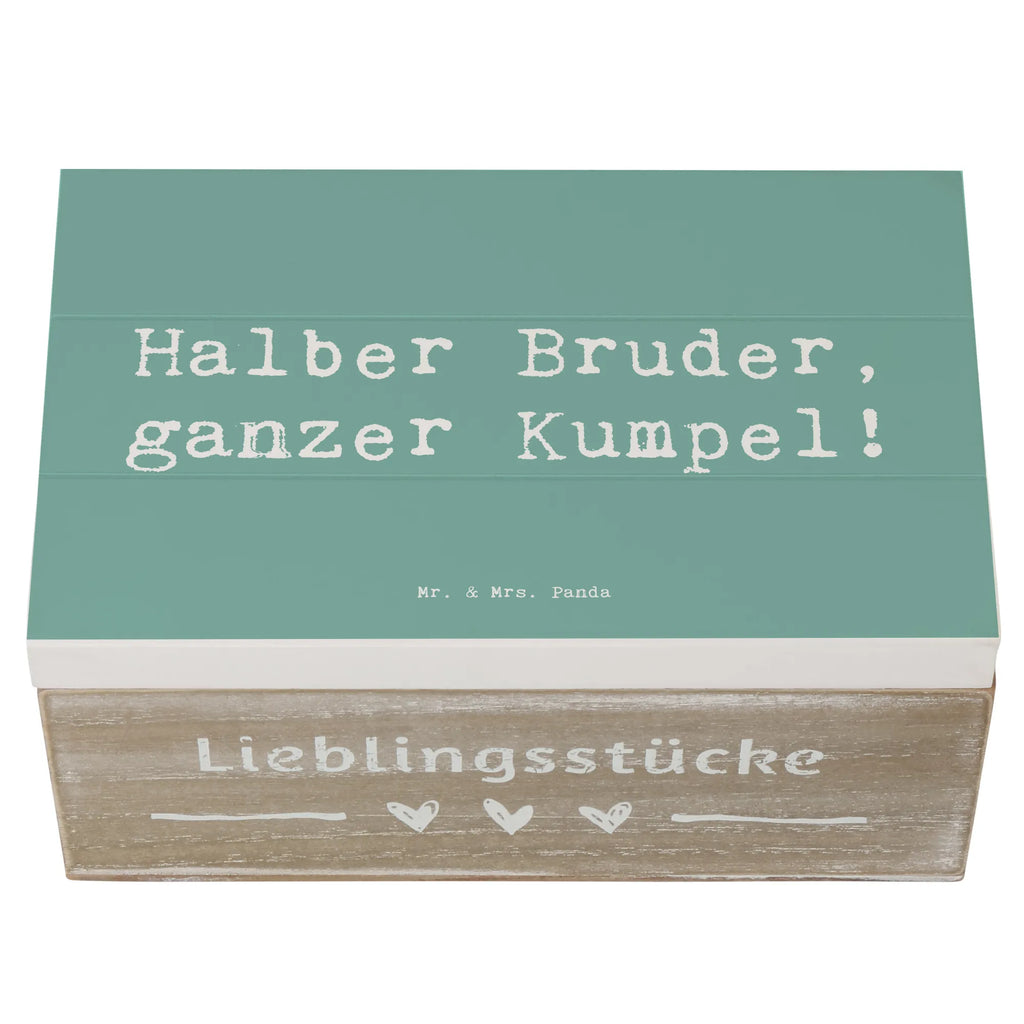 Holzkiste Spruch Halbbruder Kumpel Holzkiste, Kiste, Schatzkiste, Truhe, Schatulle, XXL, Erinnerungsbox, Erinnerungskiste, Dekokiste, Aufbewahrungsbox, Geschenkbox, Geschenkdose, Familie, Vatertag, Muttertag, Bruder, Schwester, Mama, Papa, Oma, Opa