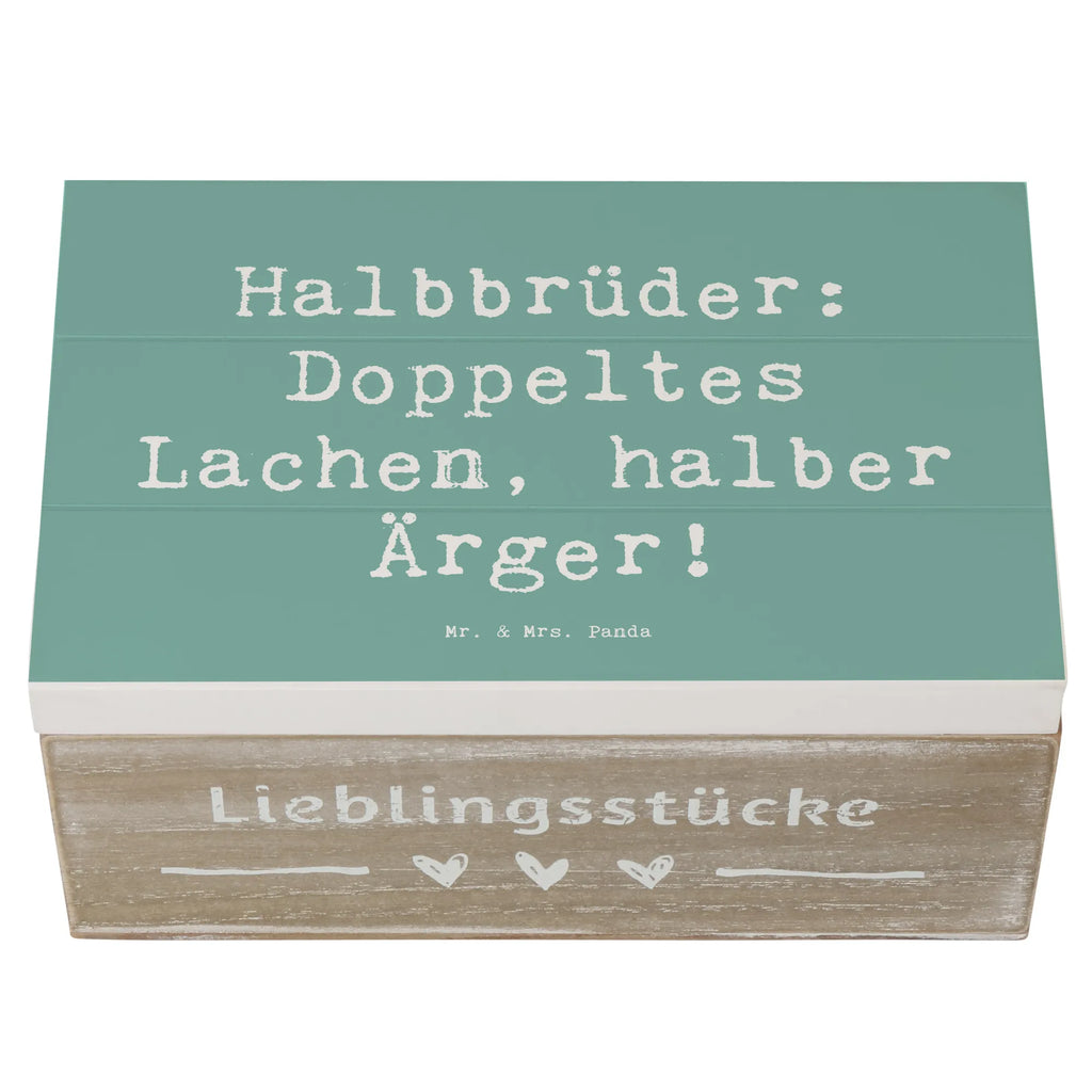 Holzkiste Spruch Halbbruder Lachen Holzkiste, Kiste, Schatzkiste, Truhe, Schatulle, XXL, Erinnerungsbox, Erinnerungskiste, Dekokiste, Aufbewahrungsbox, Geschenkbox, Geschenkdose, Familie, Vatertag, Muttertag, Bruder, Schwester, Mama, Papa, Oma, Opa