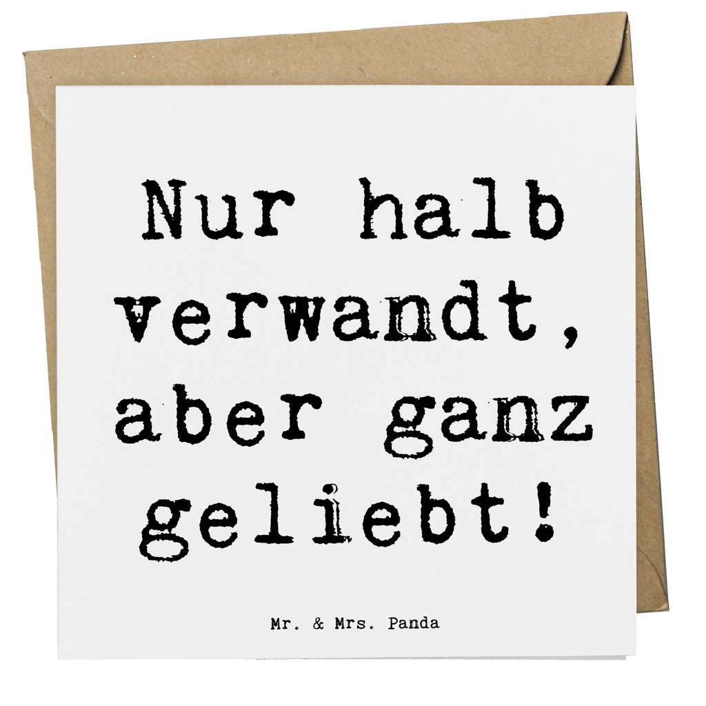 Deluxe Karte Spruch Halbbruder Liebe Karte, Grußkarte, Klappkarte, Einladungskarte, Glückwunschkarte, Hochzeitskarte, Geburtstagskarte, Hochwertige Grußkarte, Hochwertige Klappkarte, Familie, Vatertag, Muttertag, Bruder, Schwester, Mama, Papa, Oma, Opa