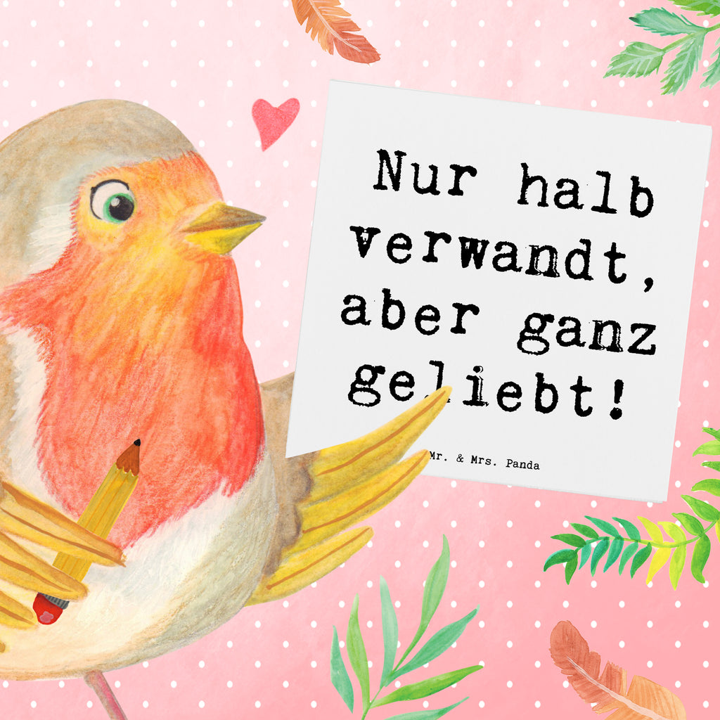 Deluxe Karte Spruch Halbbruder Liebe Karte, Grußkarte, Klappkarte, Einladungskarte, Glückwunschkarte, Hochzeitskarte, Geburtstagskarte, Hochwertige Grußkarte, Hochwertige Klappkarte, Familie, Vatertag, Muttertag, Bruder, Schwester, Mama, Papa, Oma, Opa