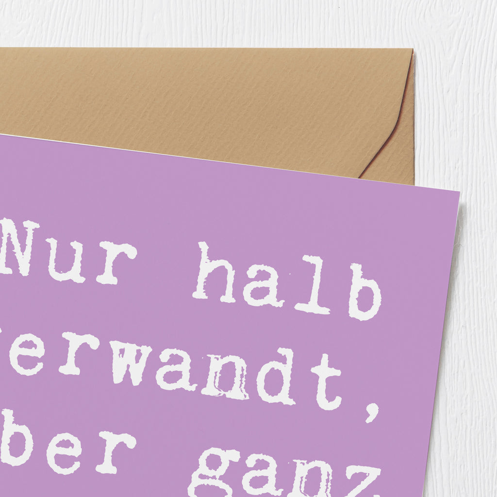 Deluxe Karte Spruch Halbbruder Liebe Karte, Grußkarte, Klappkarte, Einladungskarte, Glückwunschkarte, Hochzeitskarte, Geburtstagskarte, Hochwertige Grußkarte, Hochwertige Klappkarte, Familie, Vatertag, Muttertag, Bruder, Schwester, Mama, Papa, Oma, Opa