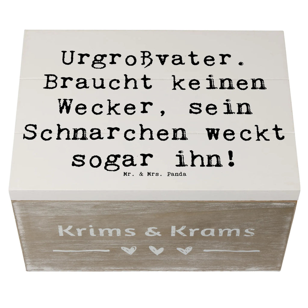 Holzkiste Spruch Urgroßvater Schnarchen Holzkiste, Kiste, Schatzkiste, Truhe, Schatulle, XXL, Erinnerungsbox, Erinnerungskiste, Dekokiste, Aufbewahrungsbox, Geschenkbox, Geschenkdose, Familie, Vatertag, Muttertag, Bruder, Schwester, Mama, Papa, Oma, Opa