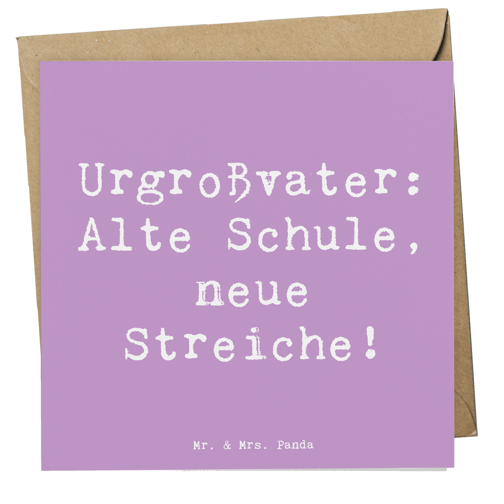 Deluxe Karte Spruch Urgroßvater Späße Karte, Grußkarte, Klappkarte, Einladungskarte, Glückwunschkarte, Hochzeitskarte, Geburtstagskarte, Hochwertige Grußkarte, Hochwertige Klappkarte, Familie, Vatertag, Muttertag, Bruder, Schwester, Mama, Papa, Oma, Opa