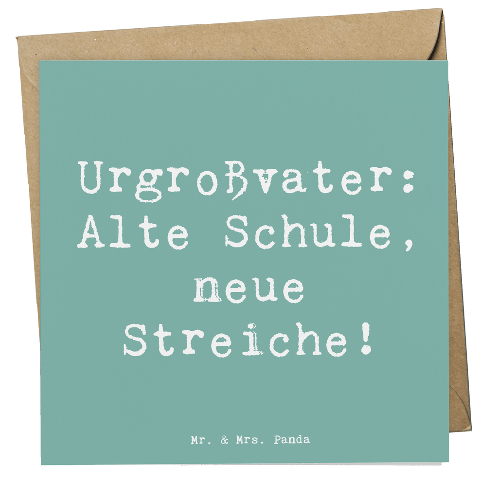 Deluxe Karte Spruch Urgroßvater Späße Karte, Grußkarte, Klappkarte, Einladungskarte, Glückwunschkarte, Hochzeitskarte, Geburtstagskarte, Hochwertige Grußkarte, Hochwertige Klappkarte, Familie, Vatertag, Muttertag, Bruder, Schwester, Mama, Papa, Oma, Opa