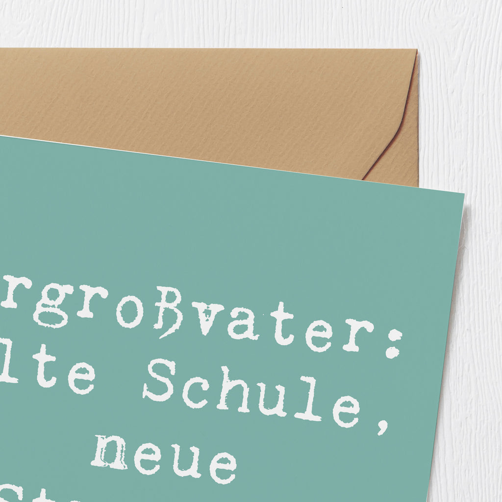 Deluxe Karte Spruch Urgroßvater Späße Karte, Grußkarte, Klappkarte, Einladungskarte, Glückwunschkarte, Hochzeitskarte, Geburtstagskarte, Hochwertige Grußkarte, Hochwertige Klappkarte, Familie, Vatertag, Muttertag, Bruder, Schwester, Mama, Papa, Oma, Opa