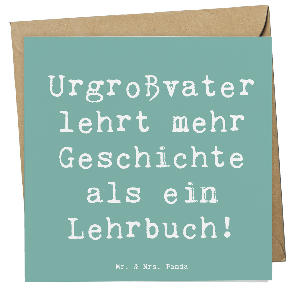 Deluxe Karte Spruch Urgroßvater Geschichten Karte, Grußkarte, Klappkarte, Einladungskarte, Glückwunschkarte, Hochzeitskarte, Geburtstagskarte, Hochwertige Grußkarte, Hochwertige Klappkarte, Familie, Vatertag, Muttertag, Bruder, Schwester, Mama, Papa, Oma, Opa