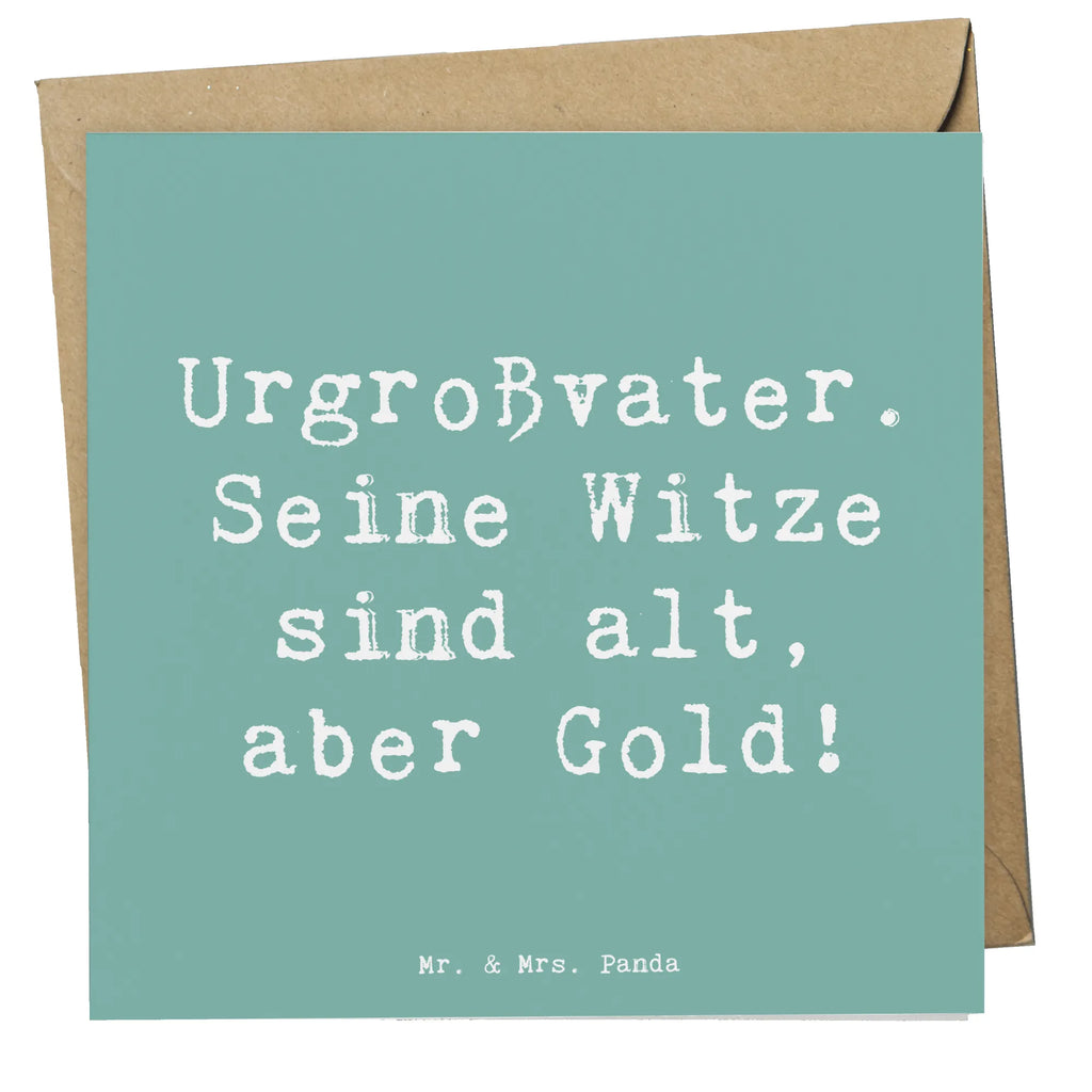 Deluxe Karte Spruch Urgroßvater Witze Karte, Grußkarte, Klappkarte, Einladungskarte, Glückwunschkarte, Hochzeitskarte, Geburtstagskarte, Hochwertige Grußkarte, Hochwertige Klappkarte, Familie, Vatertag, Muttertag, Bruder, Schwester, Mama, Papa, Oma, Opa